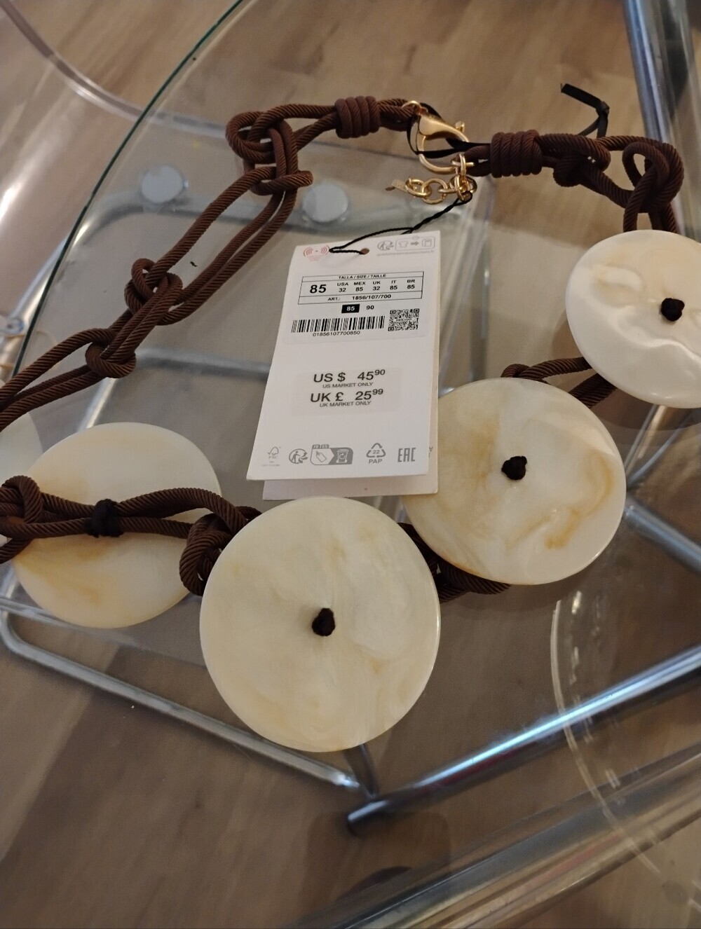 Zara Resin Disk Cord Belt - Picture 5 of 6
